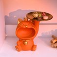 thumbnail image 4 of Bandeja para Gatos Con Adornos para Almacenamiento Llaves Artesanías Resina Porche Sala Estar Del (naranja), 4 of 9