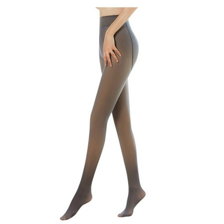 

SMihono Clearance Fleece Lined Solid Color Slim Tummy Control Winter Warm Thick Velvet Tights High Waist Pantyhose Thermal Workout Soft Stocking Comfy Stretchy Stocking for Women Beige One Size