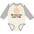 thumbnail image 3 of Inktastic My Lola and Lolo Love Me Girls Long Sleeve Baby Bodysuit, 3 of 5