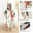 thumbnail image 3 of FORMRS Wearable Blanket Hoodie with Sleeves for Kids Cozy Flannel Sweatshirt, Retro Christmas Forest, 3 of 7