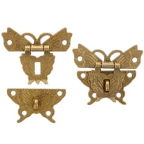 FRCOLOR  2 Pcs Buckle Hasp Latch Lock Catch Combination Padlock Cable Golden