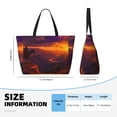 thumbnail image 4 of Xecao Sunset Valley Western Cowboy for versatile beach bag for women includes zipper pockets and waterproof material, ideal for vacations and adventures., 4 of 7