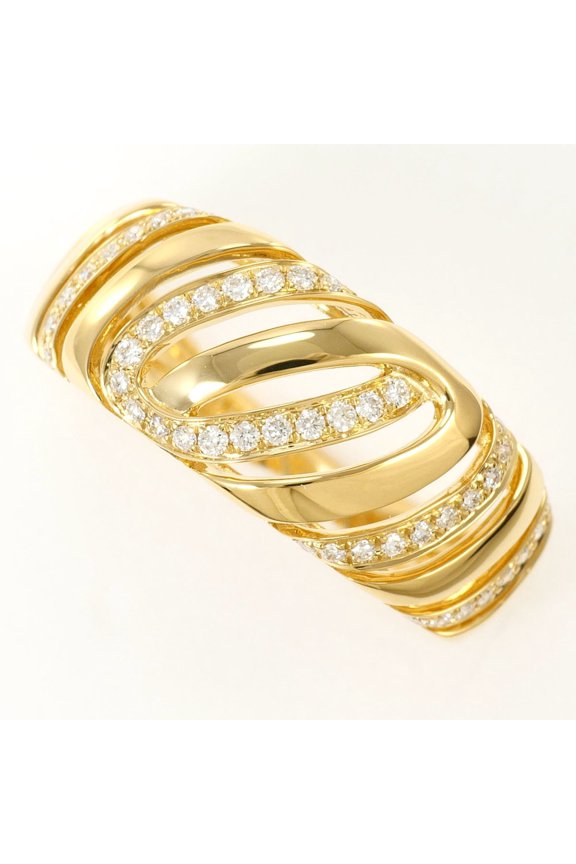 Pre-Owned 18K (18-karat) Yellow Gold Ring with 1 Diamond (0.19 ct), Certificate of...