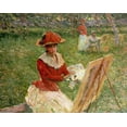 thumbnail image 2 of Monet, Claude 18x15 White Modern Wood Framed Museum Art Print Titled - Blanche Hoschede Painting, 2 of 4