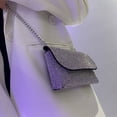 thumbnail image 3 of Bolso pequeño con cadena ostentosa para mujer, bolso de fiesta para cena con cierre de broche de diamantes de imitación de Color sólido, 3 of 5