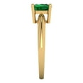 thumbnail image 3 of Clara Pucci 14K Yellow Gold 1.5ct Emerald Solitaire Ring for Women, 3 of 7