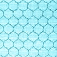 thumbnail image 1 of Ahgly Company Indoor Square Trellis Light Blue Contemporary Area Rugs, 7' Square, 1 of 4
