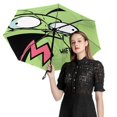 thumbnail image 2 of Invader Zim Folding Umbrella Auto Umbrella Anti-UV Protection Lightweight Water-Resistant Portable Rain Umbrellas, 2 of 7