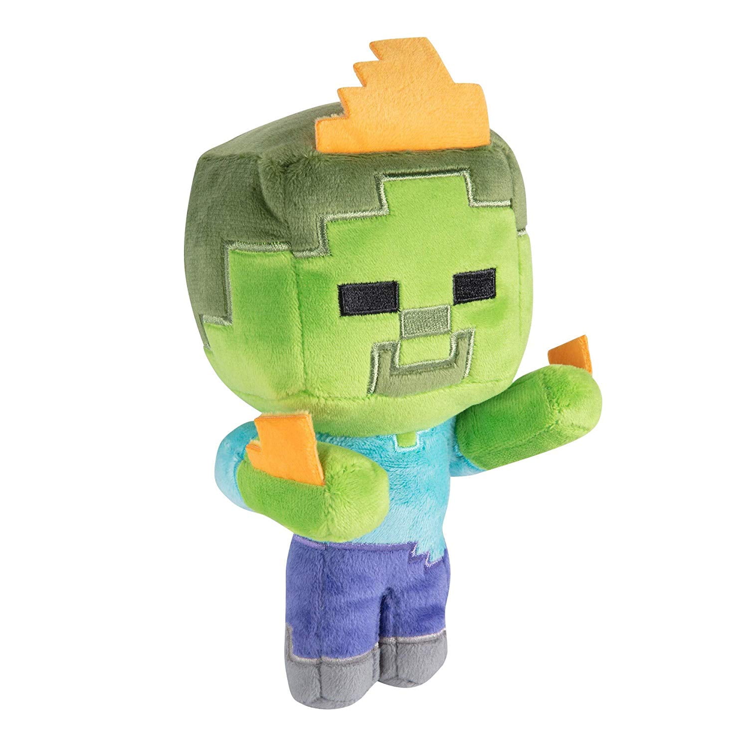 JINX Minecraft Happy Explorer Skeleton On Fire Plush Stuffed Toy 7" NEW Gray 