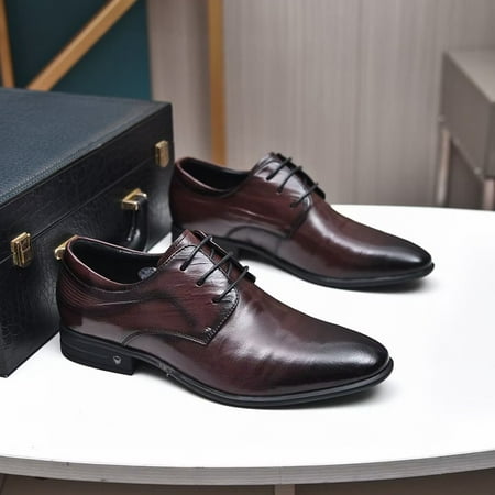 

Men‘s High-end Business Shoes Top Layer Cowhide Formal Men‘s Shoes New British Fashionable Pointed Men‘s Single Shoes