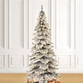 thumbnail image 6 of Glitz Design Glitzhome 7.5ft Pre-Lit Flocked Layered Spruce Artificial Christmas Tree with 350 Warm, 6 of 9