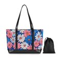 thumbnail image 7 of FORMRS Canvas Laptop Tote Bag for Women with 15.6" Computer Compartments Shoulder Handbag, Pink Flowers Pattern, 7 of 7