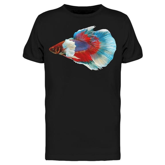 Blue And Red Dumbo Betta Fish Tee Men's -Image by Shutterstock