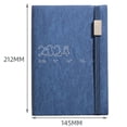 thumbnail image 2 of Hukapapa Agenda 2024 A5 - Agenda 365 Días, Días Festivos, Páginas de Contactos y Notas, Funda de Cuero Vegano, Cierre Elástico, 15x21,2 cm, 312 Páginas, Azul Oscuro,, 2 of 6