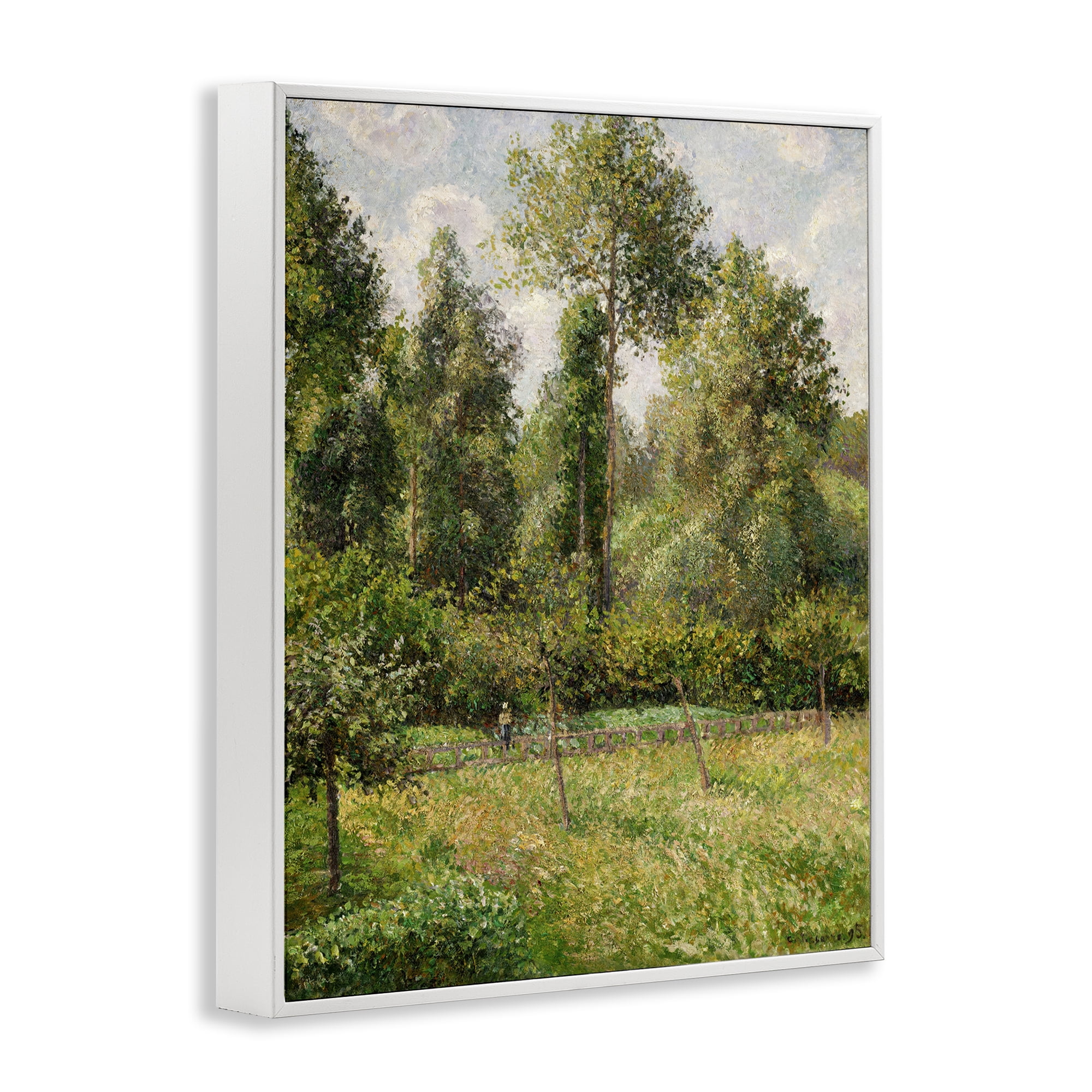 Stupell Industries Poplars Classic Landscape White Framed Giclee Art, design by Camille Pissarro