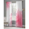 thumbnail image 4 of Gradient Bohemian Floral Sheer Curtains 84 Inches Long 2 Panels Pink Flower Translucent Decor Light Filtering Semi Sheer Window Curtains Drapes for Bedroom Living Room 52"x84", 4 of 7