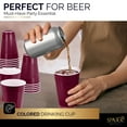 thumbnail image 4 of Disposable Plastic Cups, Burgundy Colored Plastic Cups, 12-Ounce Plastic Party Cups, Strong and Sturdy Disposable Cups for Party, Wedding, Christmas, Halloween Party Cup, 50 Pack - By Amcrate, 4 of 6