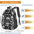 thumbnail image 3 of Skull and Butterfly Gothic Pattern 17" School Backpacks for Teens,Waterproof Oxford Fabric,S-Shape Padded Straps for School,Travel,Hiking,Camping, 3 of 6