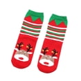 thumbnail image 4 of Penkiiy Christmas Socks Funny Christmas Casual Ankle Socks Unisex Winter Warm Cotton Thermal Socks Holiday Cartoon Winter Slipper Socks for Boys Girls Men Women Red, 4 of 5