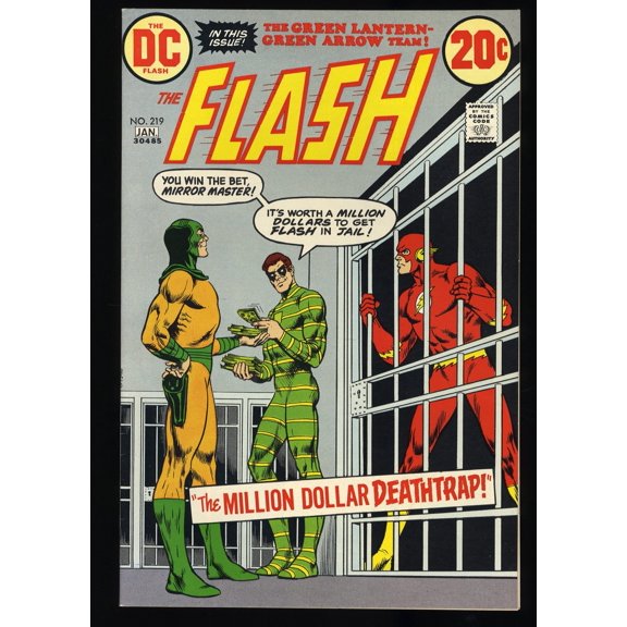 Flash #219 NM 9.4 Green Lantern! Green Arrow! Cardy Cover Comic Book