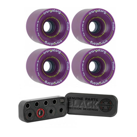 Orangatang 70mm 83a 4President Purple Skateboard Wheels with Independent Bearings (Best Orangatang Wheels For Cruising)