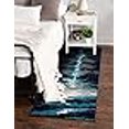 thumbnail image 3 of Unique Loom Metro Coastal Nautical Rug 6' x 9' Rectangle Navy Blue/Turquoise, 3 of 4