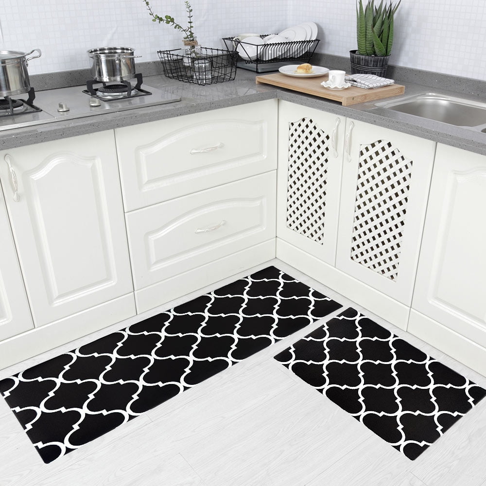 Carvapet 2 Pieces Comfort AntiFatigue Kitchen Mat Moroccan Trellis