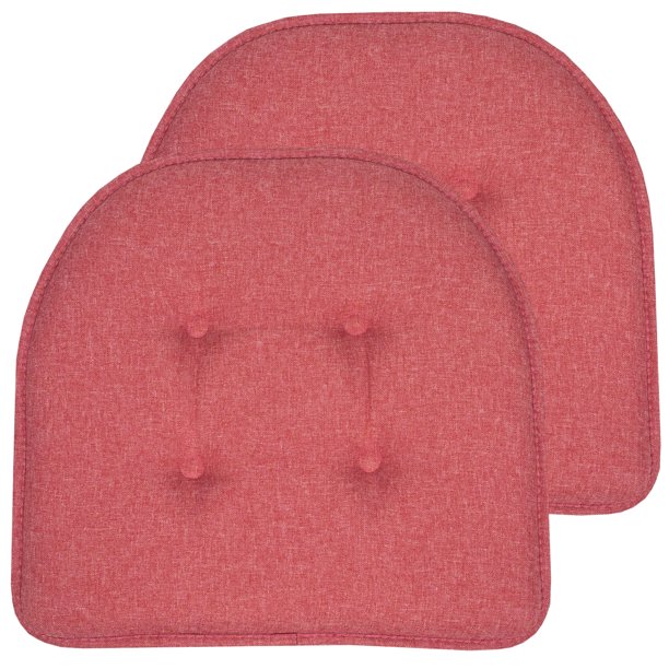 UShaped Memory Foam Chair Pads 2 Pack Peach