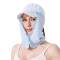 thumbnail image 2 of Avrnliq UV Protection Face Neck Flap for Baseball Cap UPF 50+ Adjustable Outdoor Sun Shield Lightweight Portable Breathable Sun Cover for Hiking Fishing Gardening Blue,Size Free Size, 2 of 5