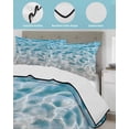 thumbnail image 4 of Blue Ocean Twin Size Down Alternative Comforter, Lightweight Comforter Quilt Bedding Set with Pillow Shams Underwater Sea Waves Water Ripple Seascape All Seasons Bed Comforter Duvet Insert 68"x86", 4 of 7
