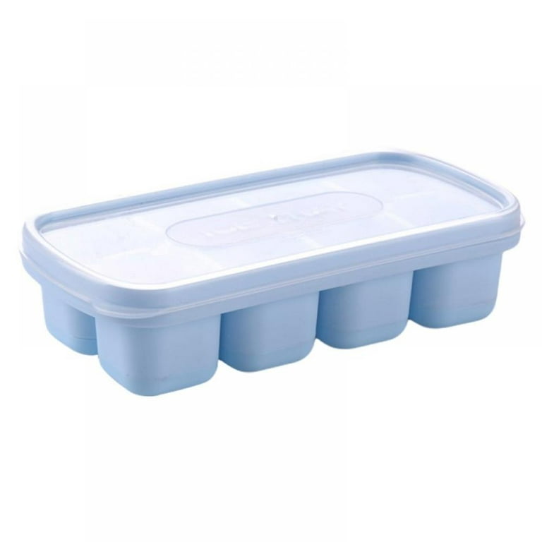 Ice Cube Tray - Stackable Ice cube Storage Container - Easy Pop Release  Molds - Covered Ice Cubes Maker for Mini Fridge