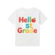 thumbnail image 1 of Girls & Boys "Hello 1st Grade" Cotton Graphic Tees, Back To School Clothes Girls, Black Summer Shirts With Multicolor Text, Gift For First Day of School, Round Neck Short Sleeve T-Shirt, 1 of 6