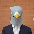 thumbnail image 3 of Máscara de pájaro de Halloween Máscara de cabeza de paloma de látex Máscara de disfraz de animal Unisex para adultos JAMW Sencillez, 3 of 5
