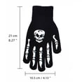 thumbnail image 5 of Ticikt Skeleton Gloves, Luminous Skull Bone Knit Gloves, Halloween Costume Party Cosplay Accessory for Adult,Black2, 5 of 7