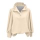 thumbnail image 3 of TaTaai 2026 Spring Summer Solid Color Button Top for Women Long Sleeve Round Neck Casual Blouse Soft Comfy Lightweight Daily Vacation Outfits Gift, 3 of 5
