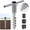 Silver 4: Sand Umbrella Anchor-Steel tube handle, variant on Heavy Duty Deck Mount Umbrella Holder with Plastic Sleeve, Fully Welded Steel Patio Umbrella Base up to 2'' Poles, Outdoor Umbrella Stand for Patio Table, Balcony, Decks, Docks (Enhanced)