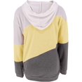 thumbnail image 4 of Sudadera con capucha de manga larga con bloques de color para mujer, bonita túnica holgada e informal con cordón, 4 of 6