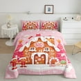 thumbnail image 2 of Manfei Gingerbread Man 2pcs Bedding Comforter Set,Christmas Gifts Twin Comforter Sets,Happy New Year Breathable Bedding Set,Luxury Child Bedroom Decor,Reversible, 2 of 8