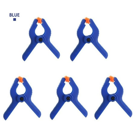 

BAMILL 5pcs 2inch Mixed Color Spring Clips DIY Woodworking Tools Plastic Nylon Clamps