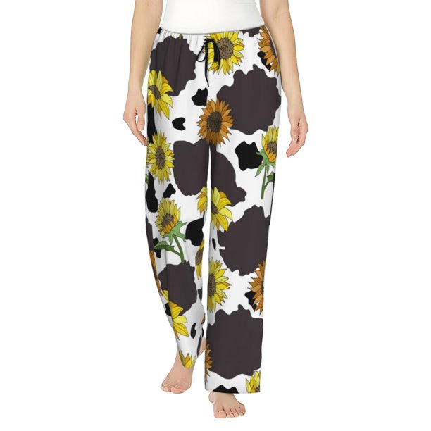 Balery Sunflowers Country Pantalones de pijama para mujer, pijamas ultraligeros, pantalones de estar por casa-XX-Large