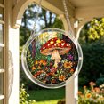thumbnail image 6 of Iridescent Mushroom Acrylic Puzzle Suncatcher DIY Assembly Color Refraction Hanging Ornament Window Wall Decor Gift for Home Bedroom Balcony,B, 6 of 6