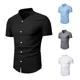 thumbnail image 3 of Camisa Hombre Manga Corta Corte Pegado Strech Cuello Mao G, 3 of 6