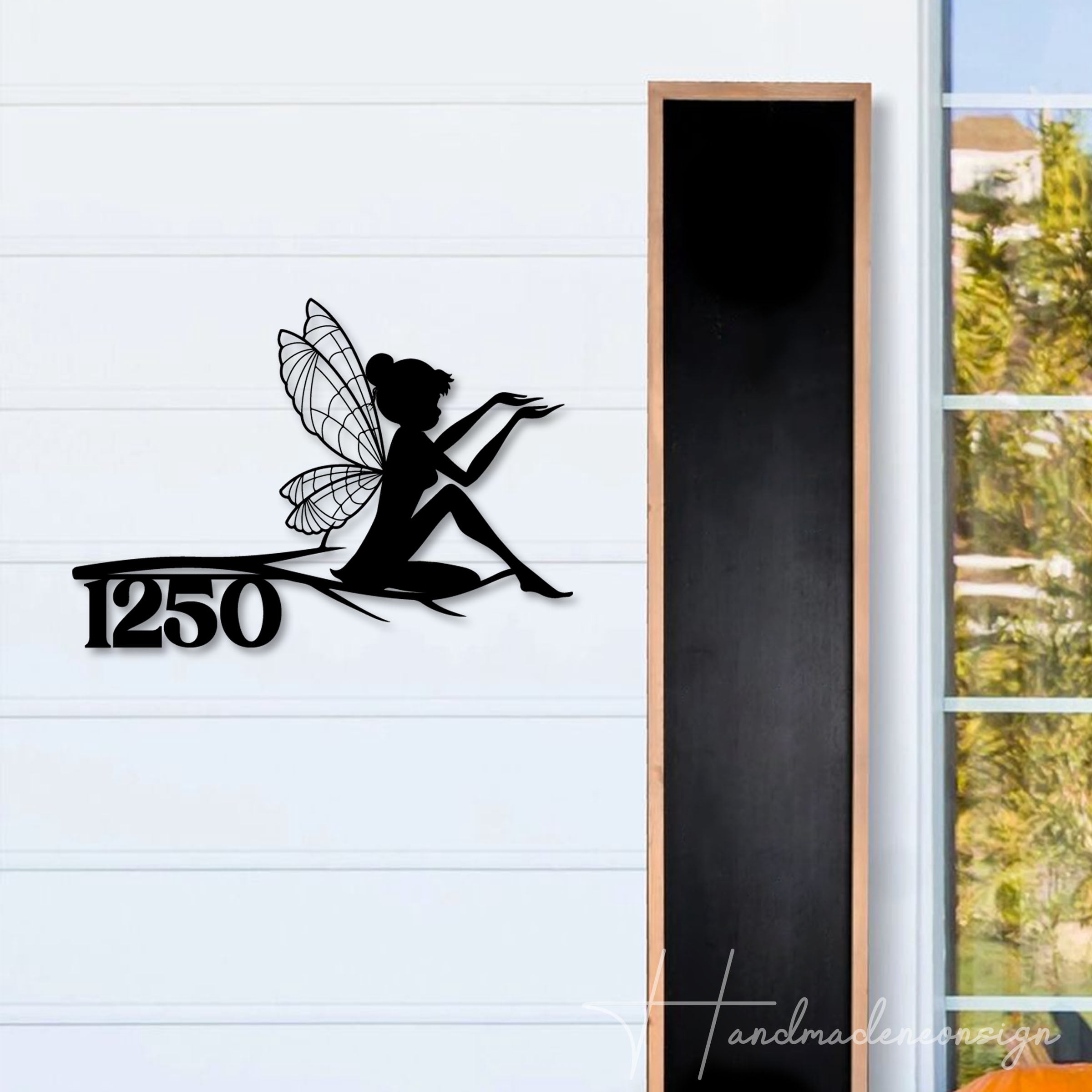 Handmadetneonsign Fairy Address House Number, Fairy House Address Metal, Fairy House Address Sign 63630