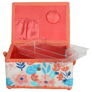 Ejwqwqe Sewing Supplies Organizer, Double-Layer Sewing Box Organizer Accessories Storage Bag, Large Sewing Basket Water Resistant Travel Women Sewing