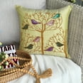 thumbnail image 5 of Pillow Cover Green 18x18 inch (45x45 cm), Decorative Lime Green Throw Pillow Cover, Multicolor Pigeon Pillow Cover, Square Silk Throw Pillow Cover, Floral Modern, Birds - Pigeon Love, 5 of 12