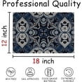 thumbnail image 5 of Navy Blue Boho Placemats Set of 4, Vintage Boho Floral Table Mats Place Mats for Kitchen Dining Table Decoration 12x18 Inch, Boho Table Decor, 5 of 5