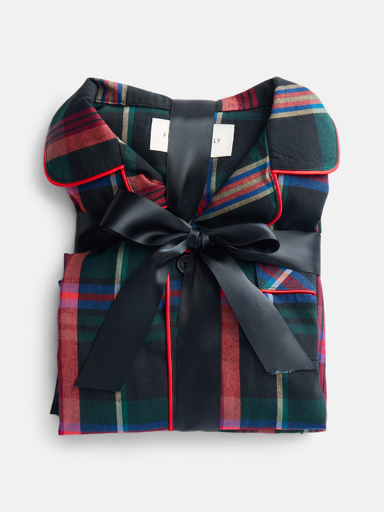 Free Assembly Matching Family Flannel Pajamas Kids' Top and Pants Gift Set, 2-Piece, Sizes 4-14