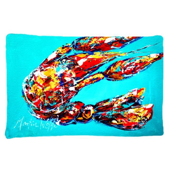 Lucy The Crawfish In Blue Moisture Wicking Fabric Standard Pillowcase