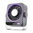 thumbnail image 2 of YiJuHui Rechargeable USB Desk Fan with Ice Cooling Function 5 Speeds Quiet Portable Fan Digital Display High Airflow 180° Tilt Small Fan for Bedroom Office Travel Camping RV, 2 of 6