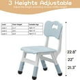 thumbnail image 3 of ChaoLink Kids 2 Chairs Set Height Adjustable Toddler Chair Set, Graffiti Desktop, Children Learn Activity Table for Kids Study Table for HomeLight Gray, 3 of 8
